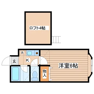 ベルシティ木ノ下【1階】の間取り