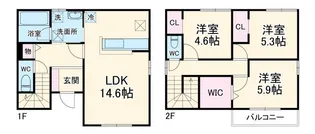 千葉県市川市大野町2【一戸建】の間取り