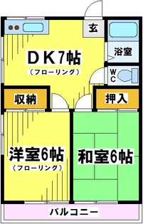 東京都府中市白糸台4【アパート】の間取り