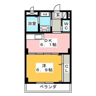 フラットゆい【2階】の間取り