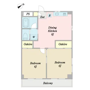 邦栄第3マンション【1階】の間取り