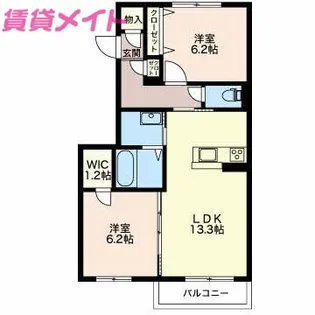 シェリー【2階】の間取り
