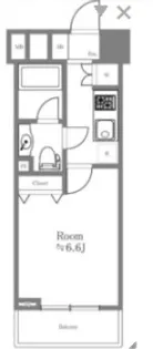 1Kの間取り画像