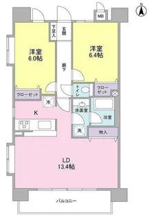 クレフォート大森【7階】の間取り