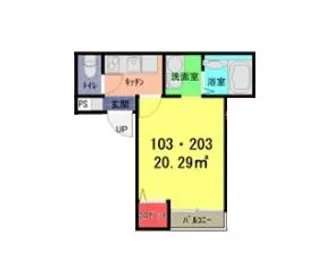 ソレイユ春日部南【1階】の間取り