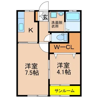 ステラタウン A棟【1階】の間取り