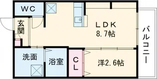 ジーイーオンズ【1階】の間取り