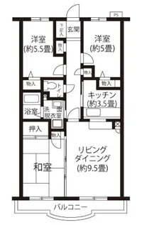 シャルムメゾン・高松【1階】の間取り