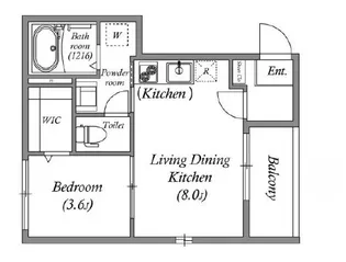 京都府京都市山科区椥辻封シ川町【アパート】の間取り