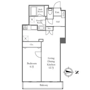 リバーシティ21イーストタワーズ10棟【32階】の間取り
