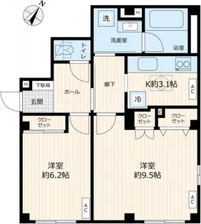 カーサ・コモド【1階】の間取り