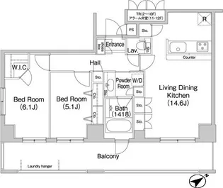 コンフォリア田町【2階】の間取り