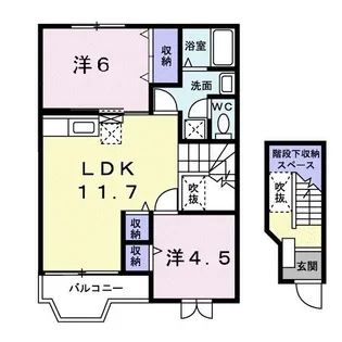 カーサブランカIII【2階】の間取り
