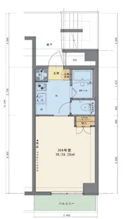 ドミシールカワイ【3階】の間取り
