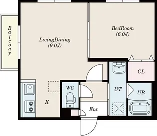 クラリス中の島【2階】の間取り