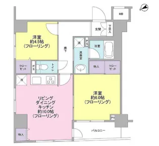 東京都中央区新川2【マンション】の間取り
