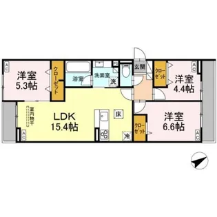 Calme Ville【1階】の間取り