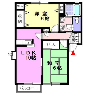 ステージア開成【1階】の間取り