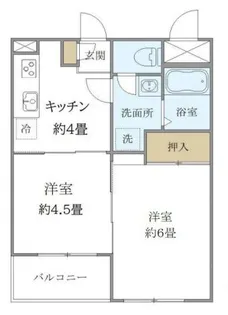 フォルス船橋I【1階】の間取り