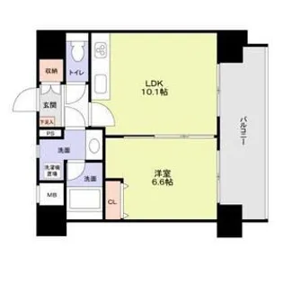 スタジオスクエア泉【2階】の間取り