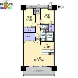 アルファスマート道ノ尾駅【6階】の間取り