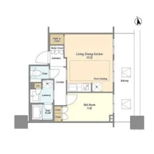 白金ザ・スカイ West【7階】の間取り