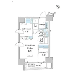 東京都中央区日本橋蛎殻町1【マンション】の間取り