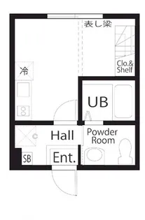 ハーミットクラブハウス大倉山の上【1階】の間取り