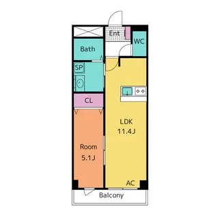 アネックス橋目【3階】の間取り