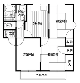 広島県安芸郡海田町蟹原1【アパート】の間取り