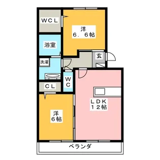 ウエスト・ヴィラ【2階】の間取り