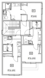 OPEN RISE尾久銀座I【3階】の間取り