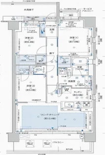 ジェイグラン北千里【1階】の間取り