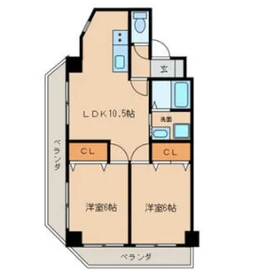 パラッツオダンケ【5階】の間取り