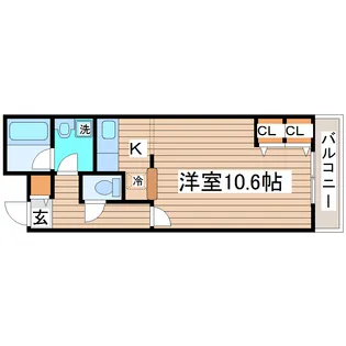 グランヒル台原I【3階】の間取り