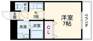 カーサ塩池【2階】の間取り