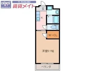 SーFORT三重大学前【6階】の間取り