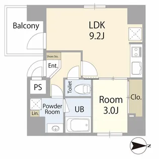 ル・ジュジュヨコハマ【7階】の間取り