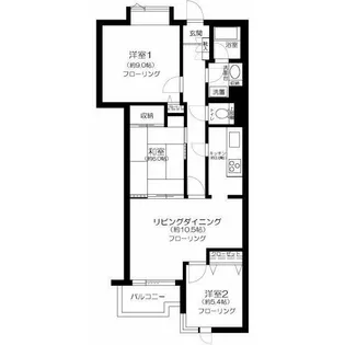 グローリア初穂大倉山【4階】の間取り