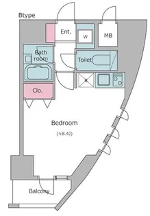 レジディア東品川【2階】の間取り