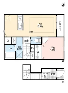 リーブルファイン草加新栄【2階】の間取り