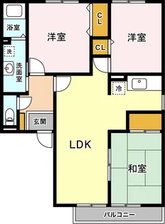 セゾン三柳【1階】の間取り