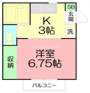 コンフォートさつき【1階】の間取り