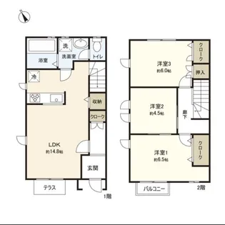 デザインメゾン岩切C棟【1階】の間取り