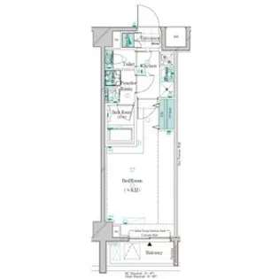 ガリシアレジデンス松陰神社【1階】の間取り