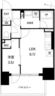 プレディアコート西日暮里【7階】の間取り