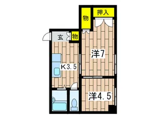 米が浜ビル【2階】の間取り