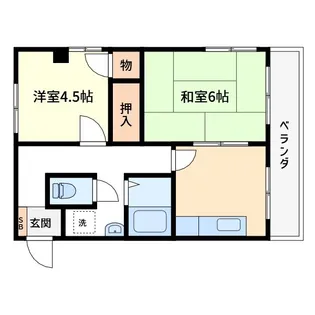 コーワエメラルドマンション【4階】の間取り
