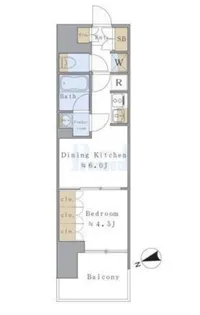 Brillia ist 駒込【9階】の間取り