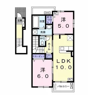 ハイム ウェステン【2階】の間取り